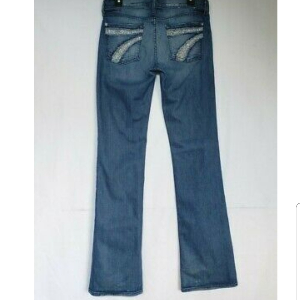 7 For All Mankind Destroyed Boot Cut Jeans 28